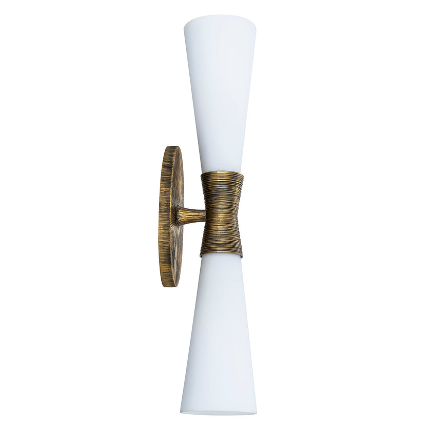 Wall Lamp Nolita Double Vintage Brass Finish UL