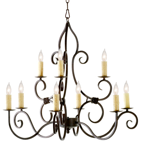 36" Wide Clayton 9 Light Chandelier