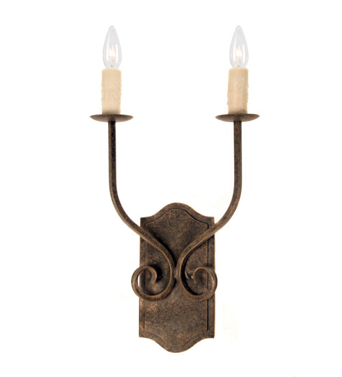 14" Wide Samuel 2 Lt Wall Sconce