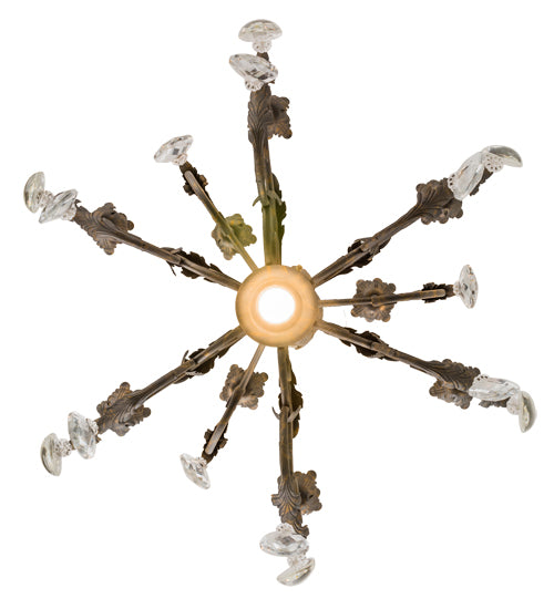 26"W New Country French 9 Lt Chandelier