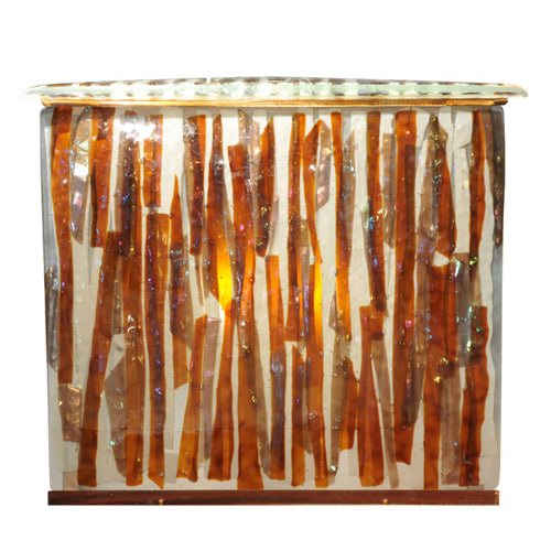 34"W X 29"H Marina Fused Glass Vanity Cabinet