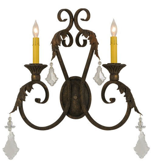 19"W Josephine 2 Lt Wall Sconce