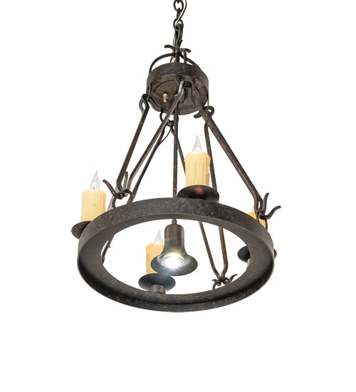 28" Wide Lakeshore 4 Light W/Downlight Chandelier