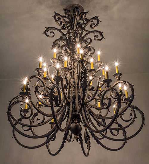 60"W Serratina 32 Lt Chandelier