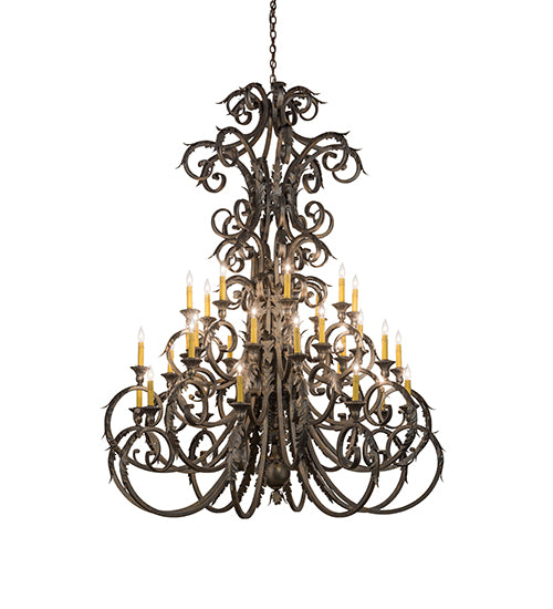 60"W Serratina 32 Lt Chandelier