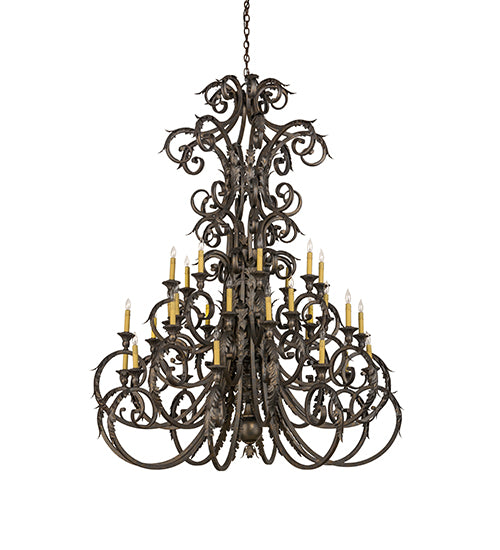 60"W Serratina 32 Lt Chandelier