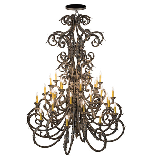 60"W Serratina 32 Lt Chandelier