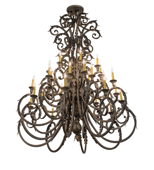 60"W Serratina 32 Lt Chandelier