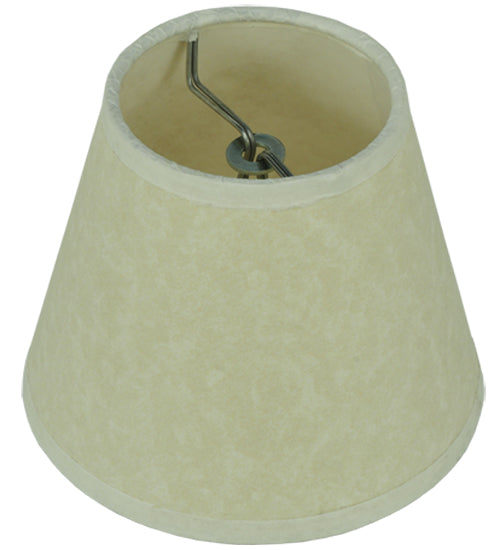 5"W X 4"H Aged Celadon Beige Parchment Shade