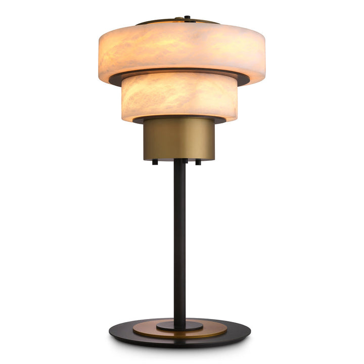 Table Lamp Zereno Antique Brass Finish UL