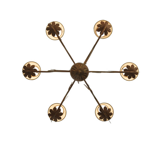 31"W Bordeaux 6 Lt Chandelier