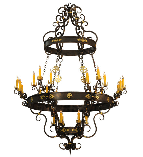 72"W Santino 24 Lt Chandelier