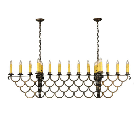 71"L Picadilly 23 Lt Oblong Chandelier