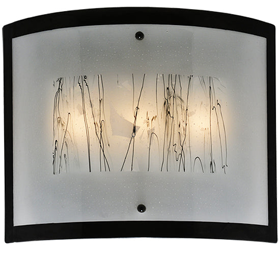 24" Wide Fused Glass Twigs Glass Wall Sconce