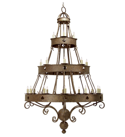 78" Wide Avila 24 Light Three Tier Chandelier