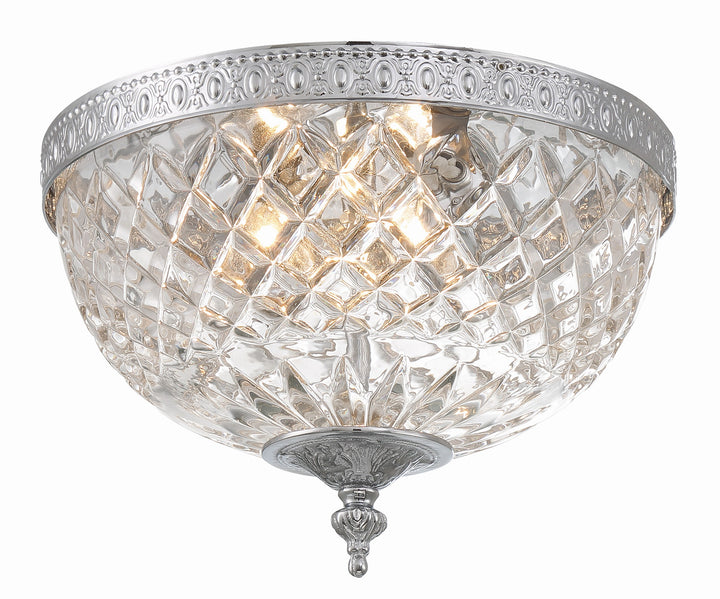 Crystorama 2 Light English Bronze Crystal Flush Mount