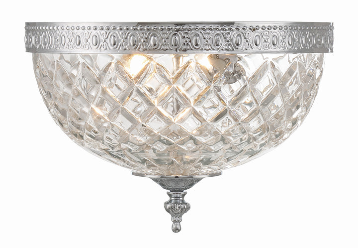 Crystorama Crystorama 2 Light English Bronze Crystal Flush Mount