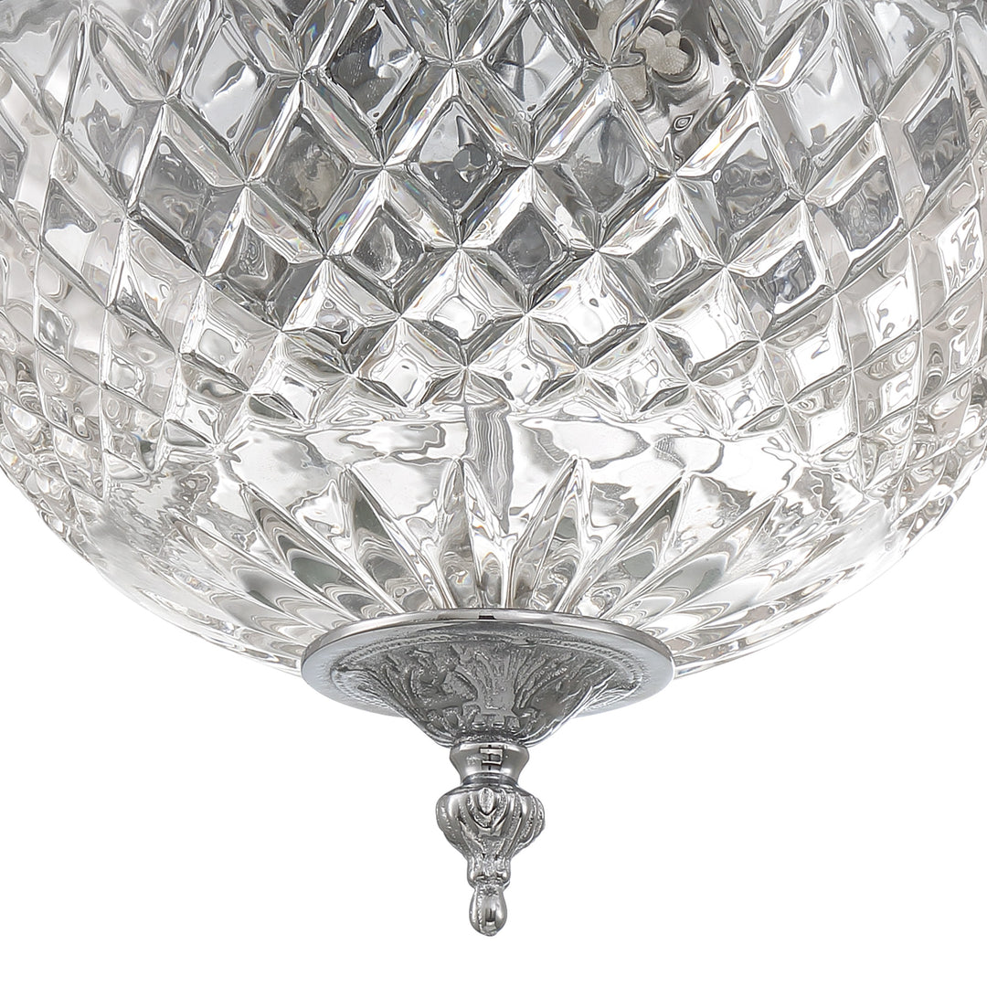 Crystorama Crystorama 2 Light English Bronze Crystal Flush Mount