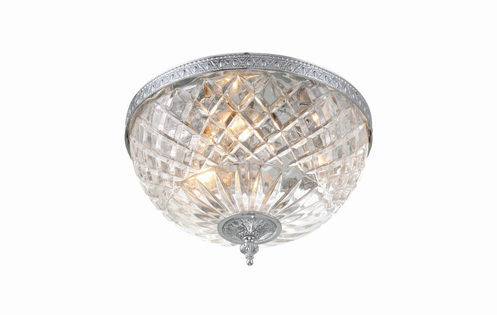 Crystorama Crystorama 3 Light English Bronze Crystal Flush Mount