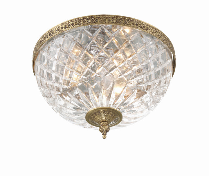 Crystorama Crystorama 3 Light English Bronze Crystal Flush Mount