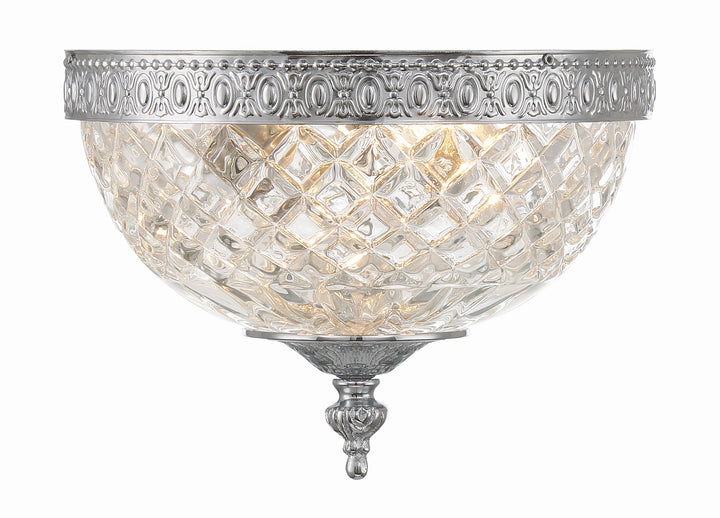 Crystorama Crystorama 2 Light English Bronze Crystal Flush Mount