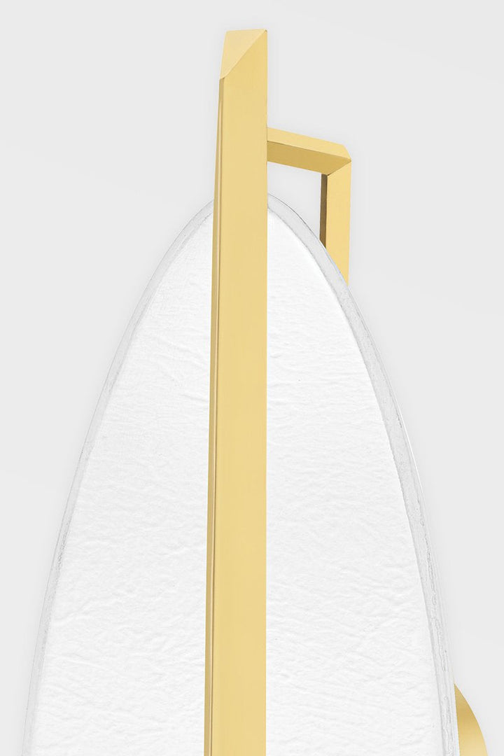 Ithaca Wall Sconce - Aged Brass/White Plaster