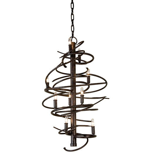 18" Wide Cyclone 9 Light Chandelier