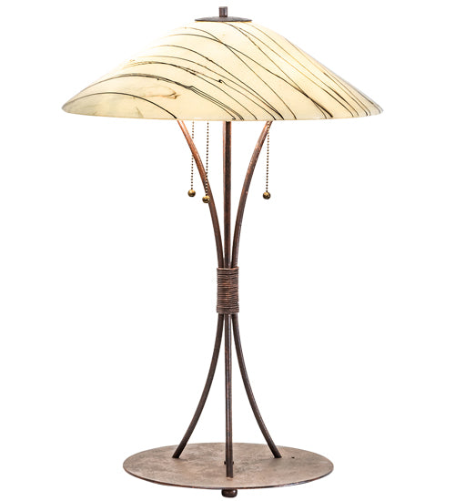 27" High Metro Fusion Branches Glass Table Lamp