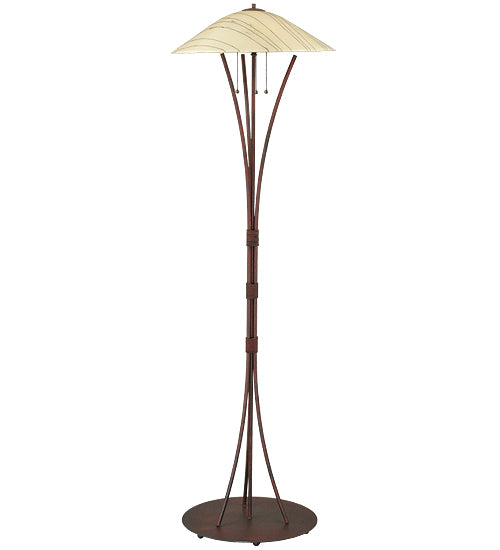 65"H Metro Fusion Branches Glass Floor Lamp