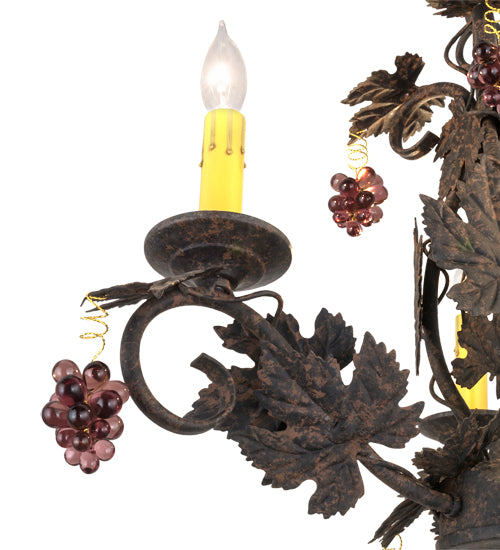 18"W Vineyard 3 Lt Chandelier