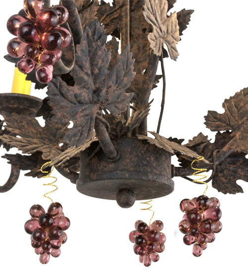 18"W Vineyard 3 Lt Chandelier