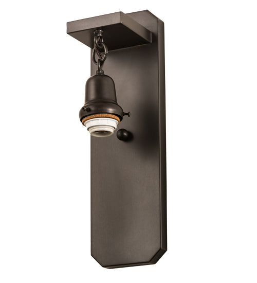 5"W Craftsman Brown 1 Lt Wall Sconce Hardware