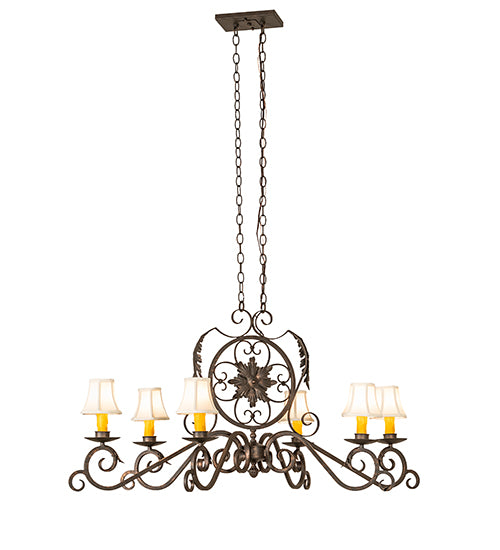 48" Long Christabel 6 Light Oblong Chandelier