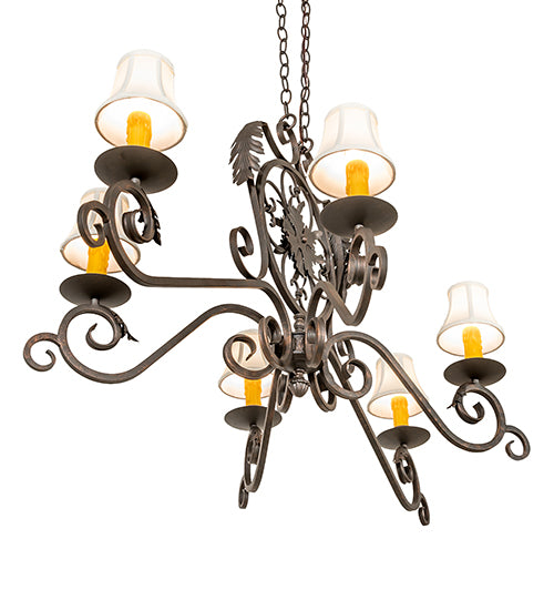 48" Long Christabel 6 Light Oblong Chandelier