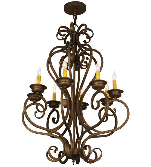 28"W Fernando 8 Lt Chandelier