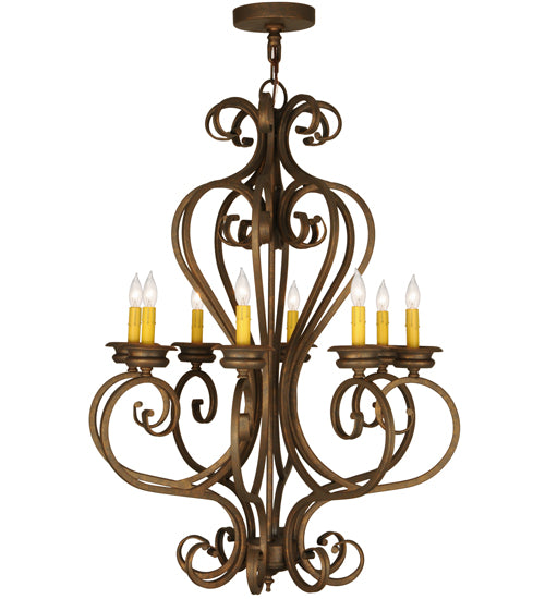 28"W Fernando 8 Lt Chandelier