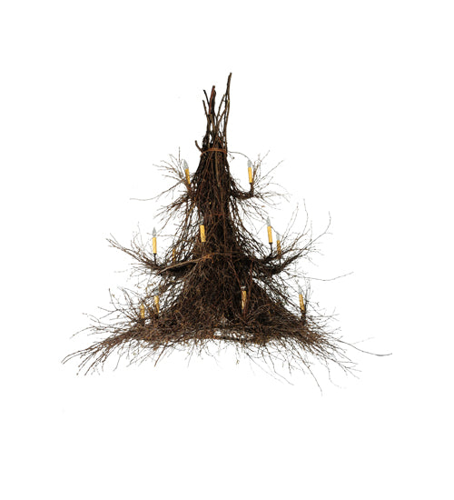 72" Wide Twigs 3 Tier Chandelier