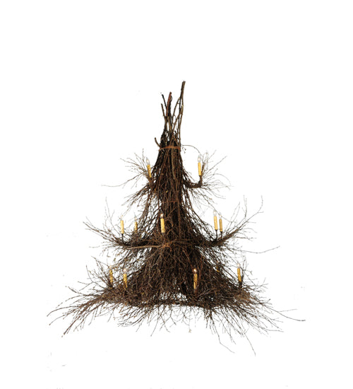 72" Wide Twigs 3 Tier Chandelier