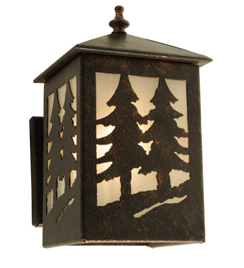 5.75" Wide Twin Spruce Trees Wall Sconce