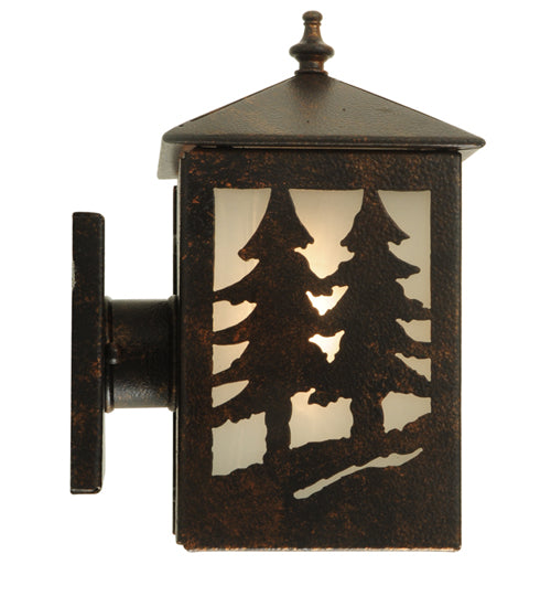 5.75" Wide Twin Spruce Trees Wall Sconce