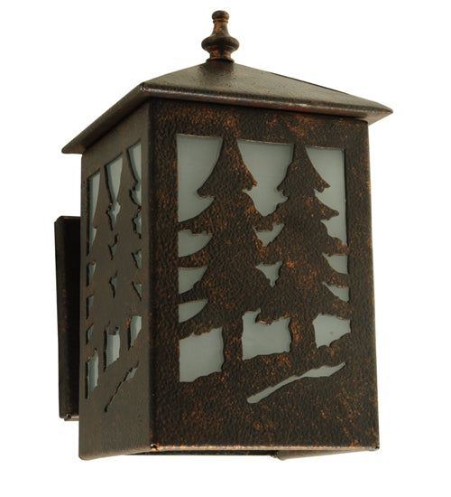 5.75" Wide Twin Spruce Trees Wall Sconce