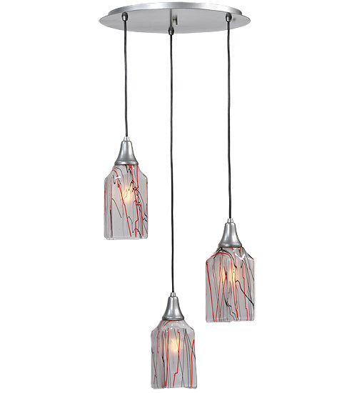 19" Wide Metro Fusion 3 Light Cascading Pendant