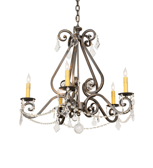 26" Wide Adrianna 5 Light Chandelier