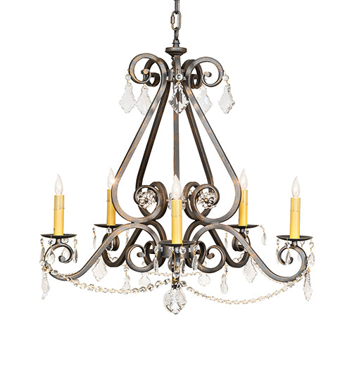 26" Wide Adrianna 5 Light Chandelier