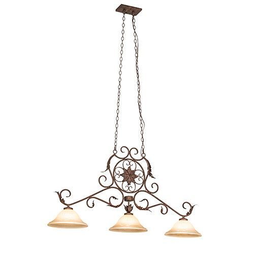 54" Long Christabel 3 Light Oblong Pendant