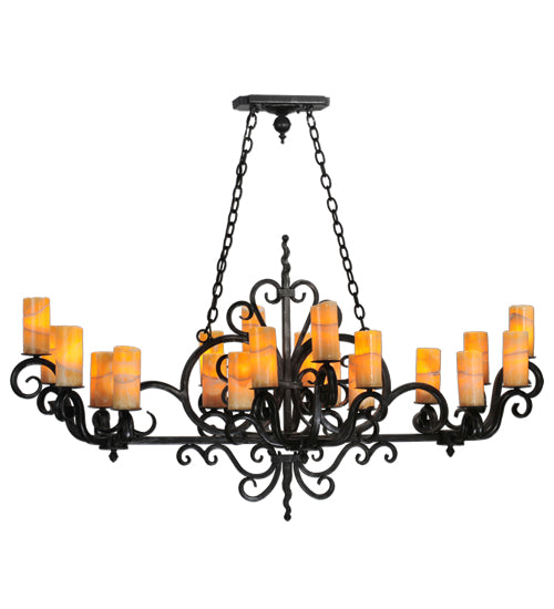 60"L Kean 20 Lt Chandelier