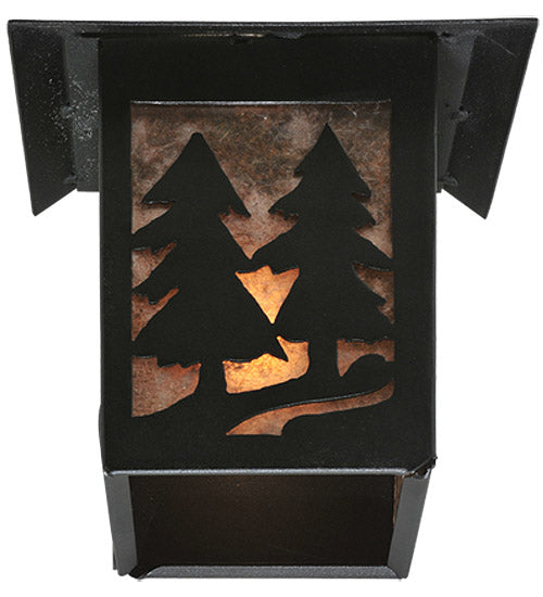 7" Wide Twin Spruce Trees Wall Sconce