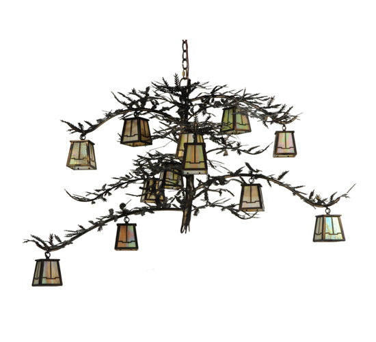 50" Wide Pine Branch Valley View 12 Light Chandelier