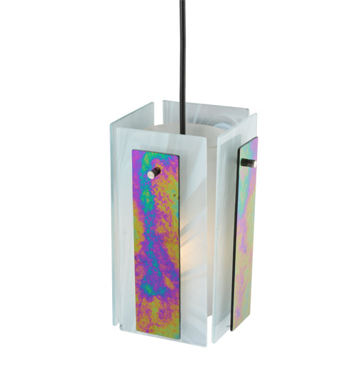 6.5"Sq Metro Aurora Borealis Quadrato Mini Pendant