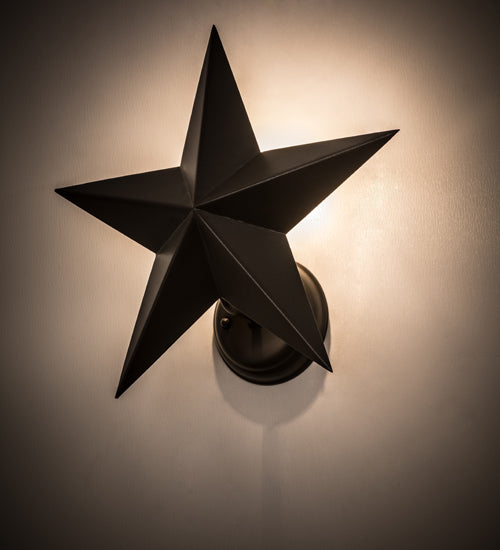 15" Wide Texas Star Wall Sconce